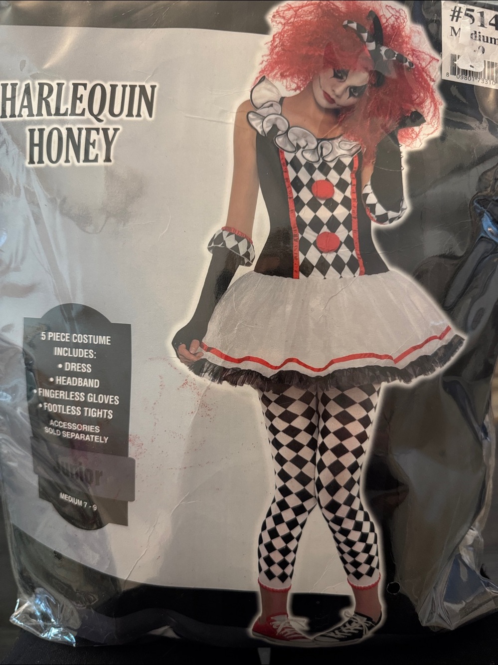 Harlequin Honey Teen Costume by Amscan - Picture 3 of 3